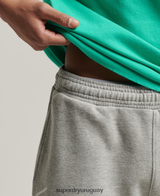 uy Superdry hombres shorts deportivos code core gris DT2N8Z323 ropa