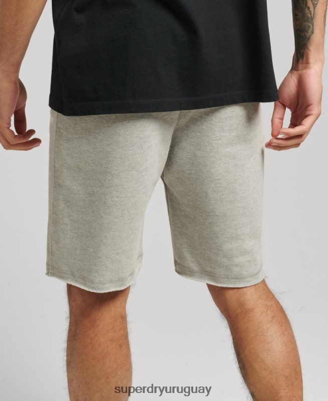 uy Superdry hombres shorts deportivos code core gris DT2N8Z378 ropa