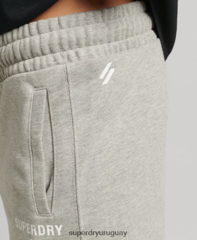 uy Superdry hombres shorts deportivos code core gris DT2N8Z378 ropa