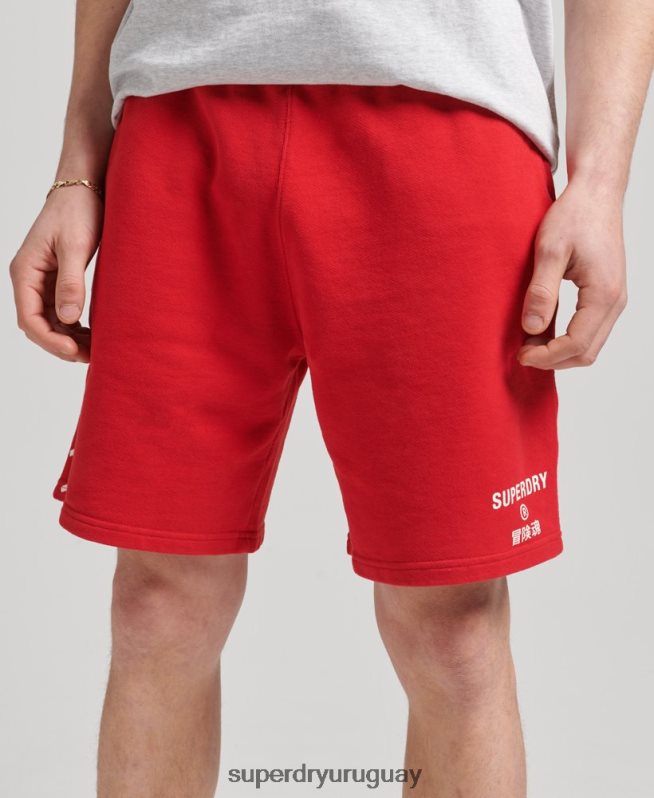 uy Superdry hombres shorts deportivos code core rojo DT2N8Z338 ropa