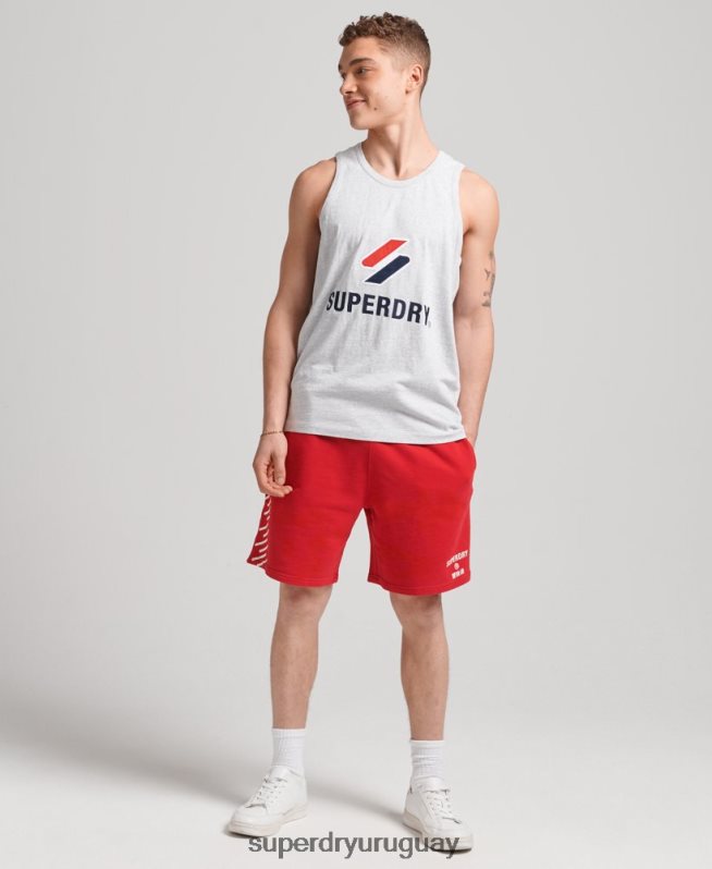 uy Superdry hombres shorts deportivos code core rojo DT2N8Z338 ropa