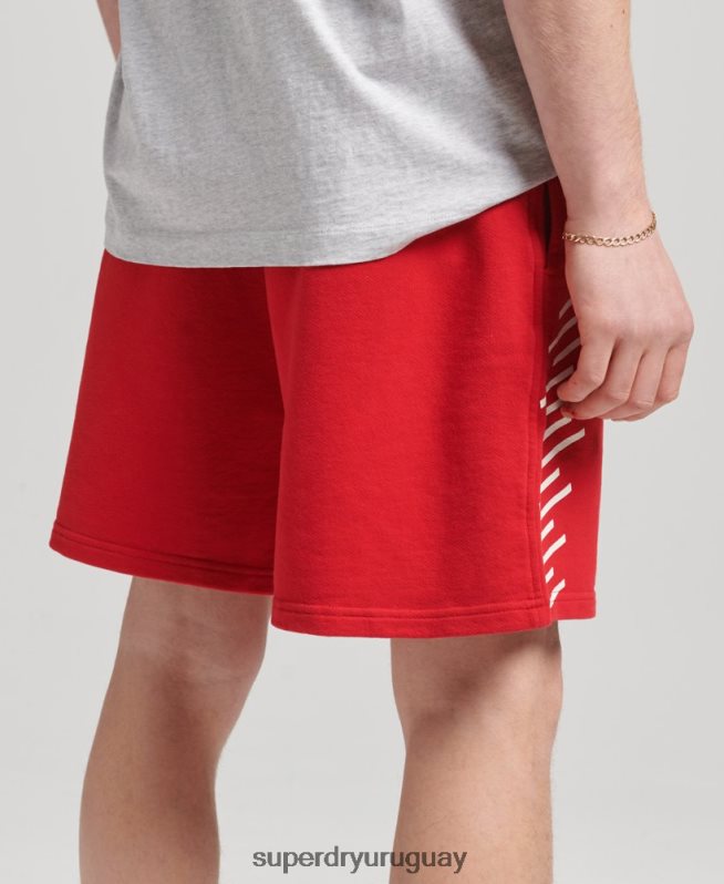 uy Superdry hombres shorts deportivos code core rojo DT2N8Z338 ropa