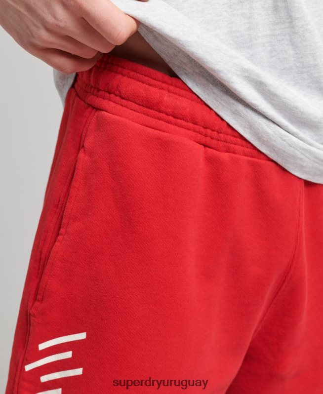 uy Superdry hombres shorts deportivos code core rojo DT2N8Z338 ropa