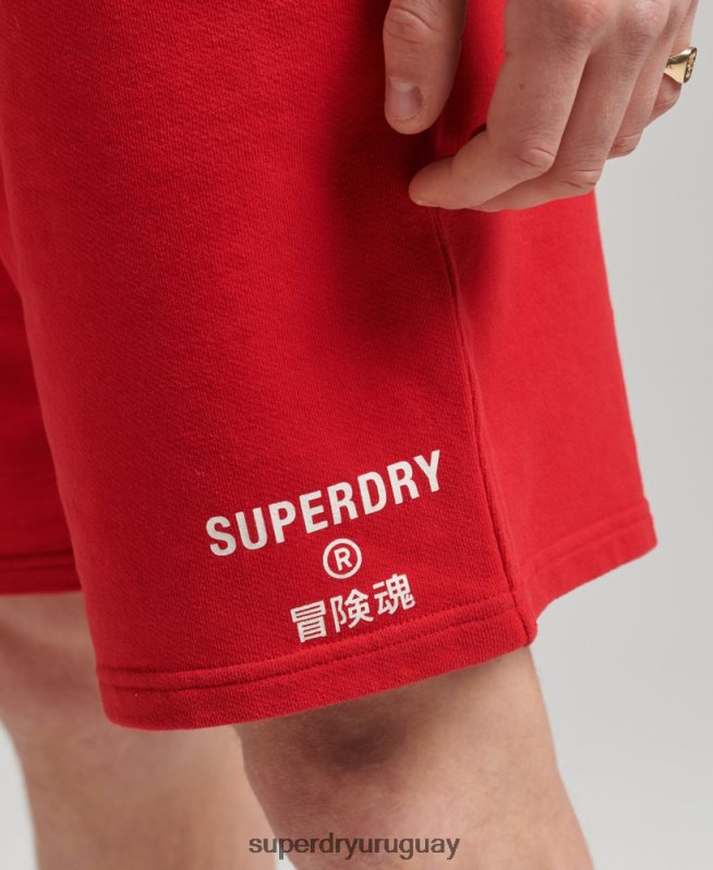 uy Superdry hombres shorts deportivos code core rojo DT2N8Z338 ropa