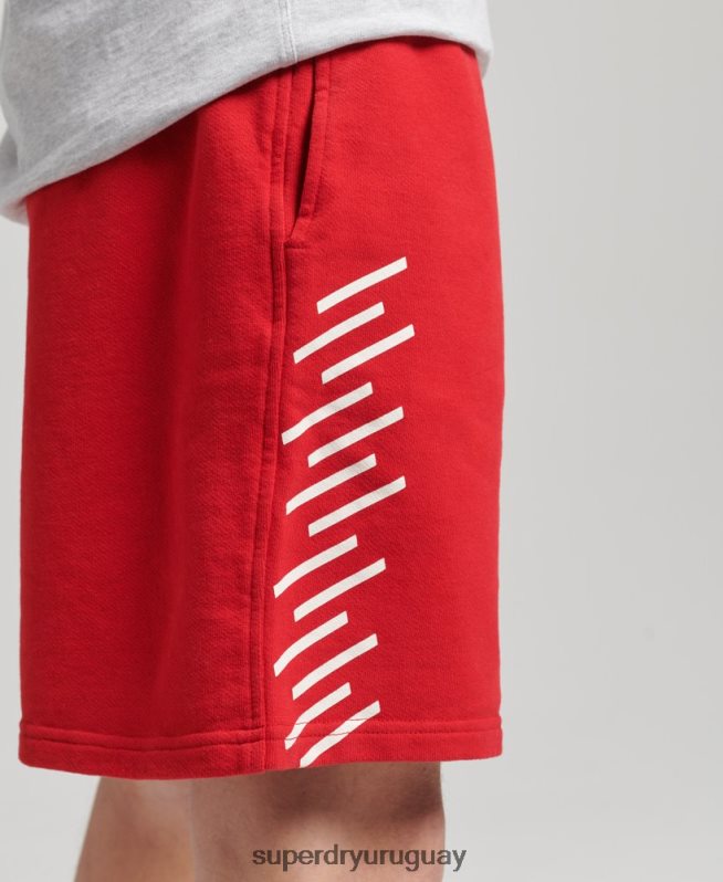 uy Superdry hombres shorts deportivos code core rojo DT2N8Z338 ropa