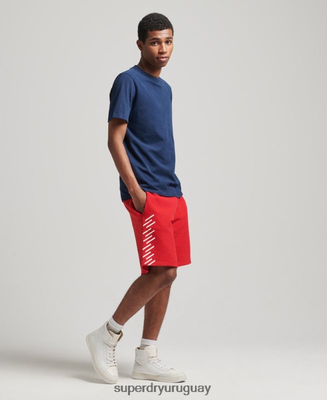 uy Superdry hombres shorts deportivos code core rojo DT2N8Z367 ropa