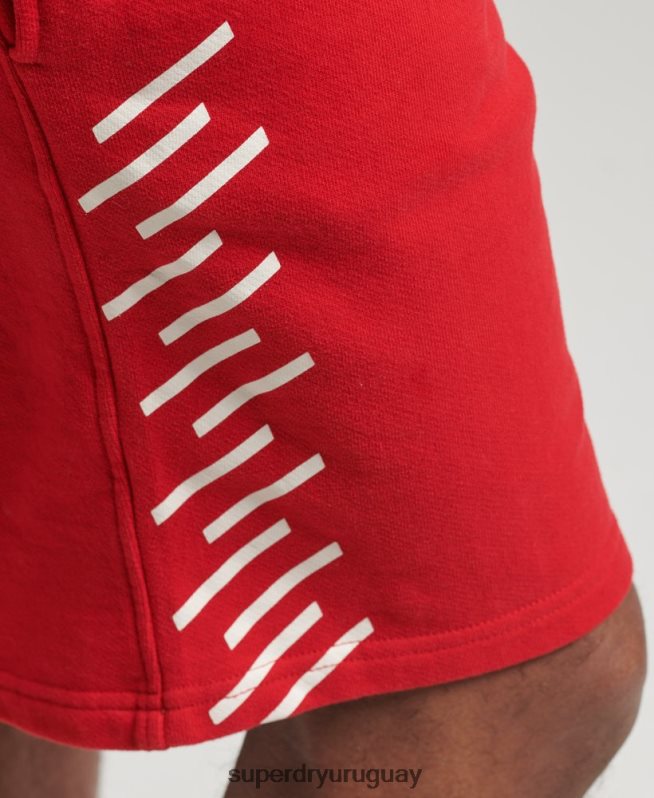uy Superdry hombres shorts deportivos code core rojo DT2N8Z367 ropa
