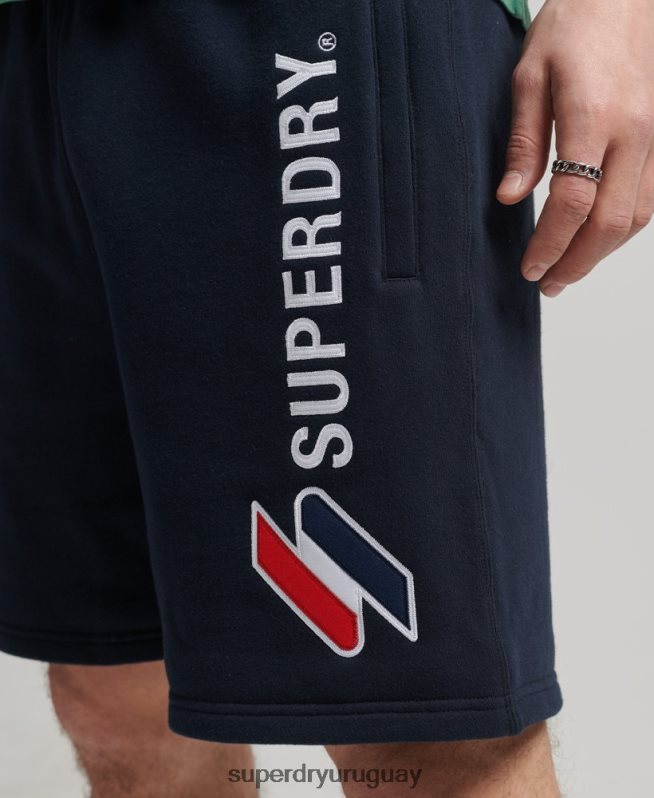 uy Superdry hombres shorts deportivos con aplique de código Armada DT2N8Z380 ropa