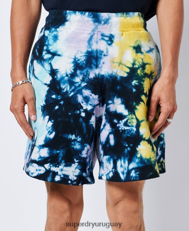 uy Superdry hombres shorts deportivos con diseño tie-dye multi DT2N8Z337 ropa