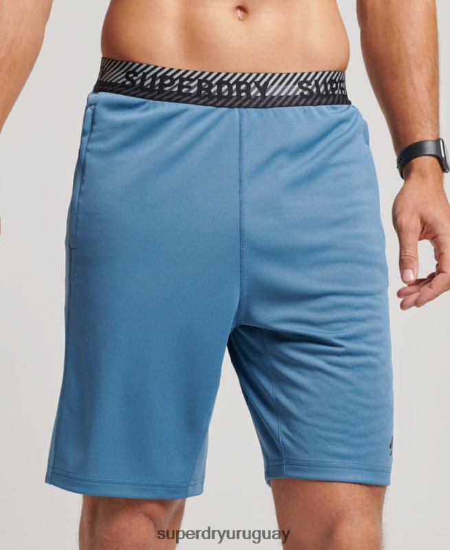 uy Superdry hombres shorts holgados básicos azul DT2N8Z298 ropa