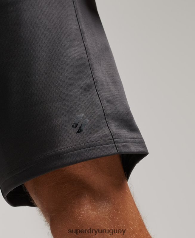 uy Superdry hombres shorts holgados básicos gris oscuro DT2N8Z318 ropa