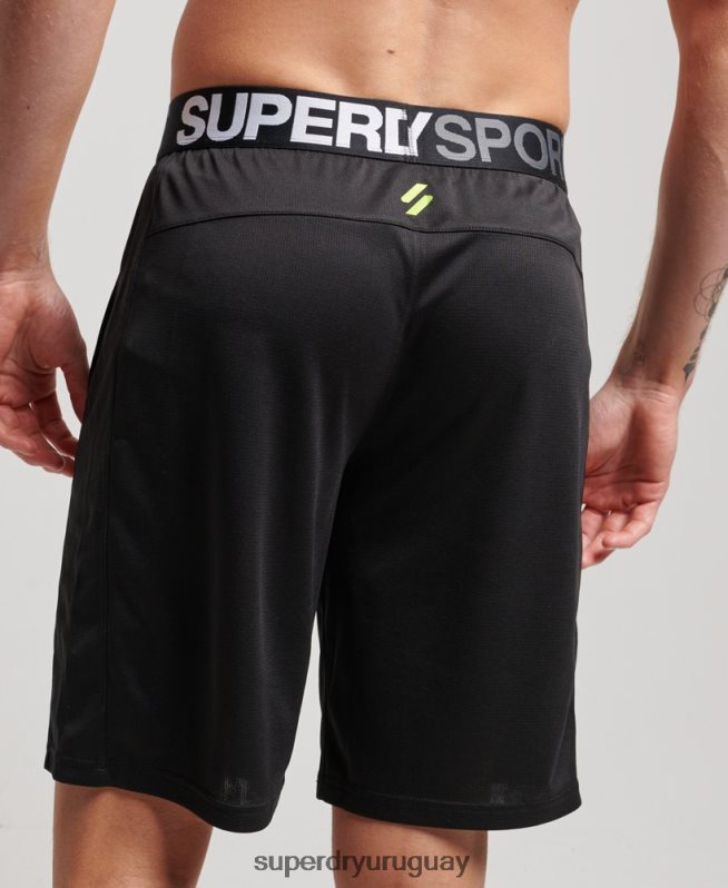 uy Superdry hombres shorts holgados básicos negro DT2N8Z1411 ropa