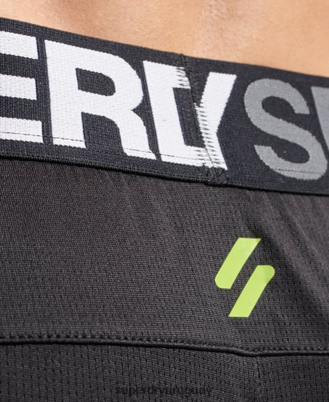uy Superdry hombres shorts holgados básicos negro DT2N8Z1411 ropa