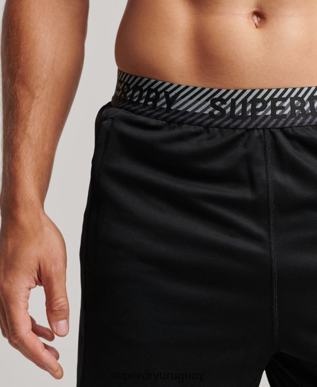uy Superdry hombres shorts holgados básicos negro DT2N8Z316 ropa