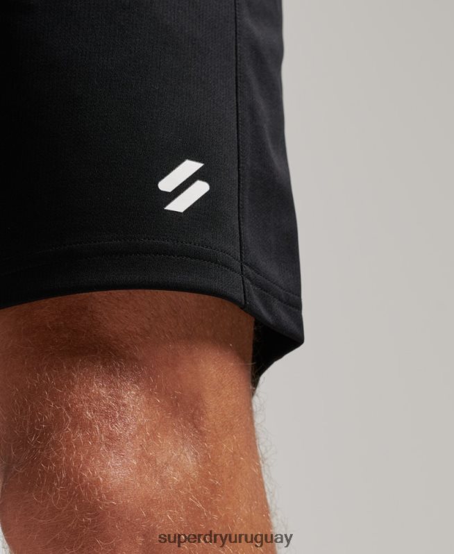 uy Superdry hombres shorts holgados básicos negro DT2N8Z316 ropa