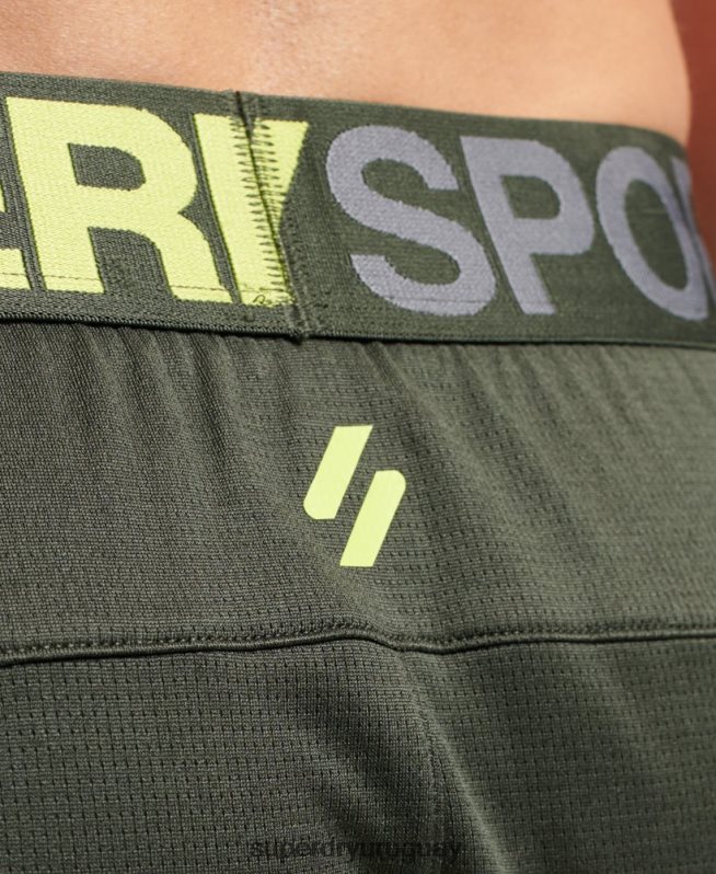 uy Superdry hombres shorts holgados básicos verde DT2N8Z1404 ropa