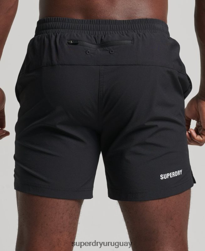 uy Superdry hombres shorts multideporte core negro DT2N8Z5383 ropa