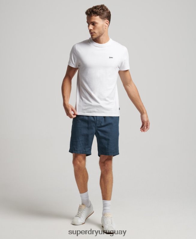 uy Superdry hombres shorts vintage sobreteñidos azul DT2N8Z33 ropa