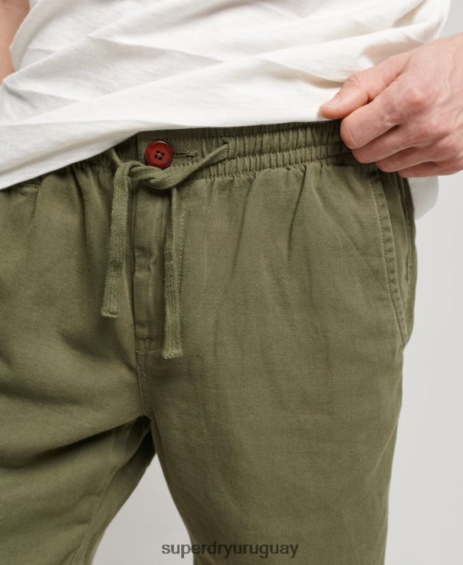uy Superdry hombres shorts vintage sobreteñidos caqui DT2N8Z274 ropa