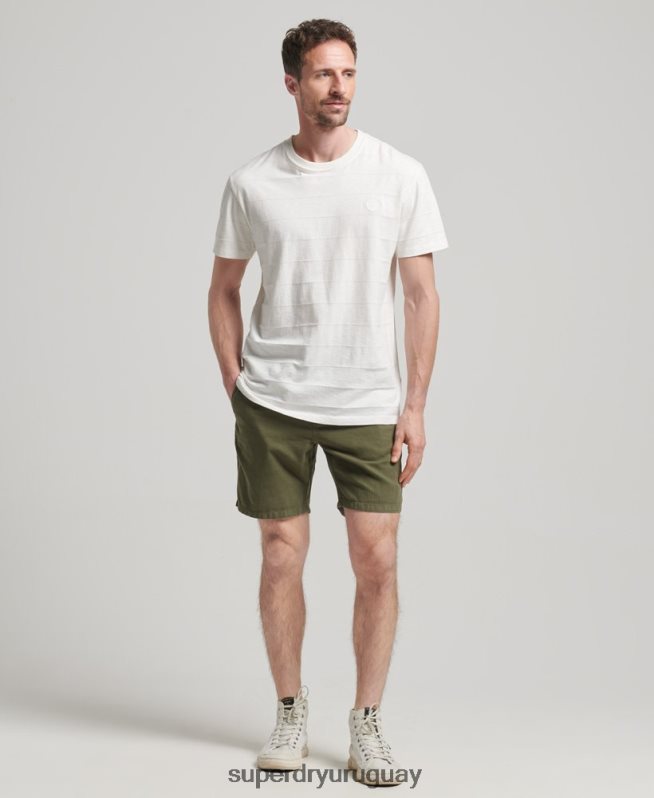 uy Superdry hombres shorts vintage sobreteñidos caqui DT2N8Z274 ropa