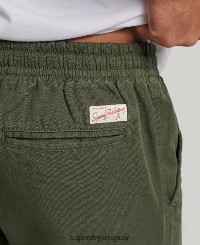 uy Superdry hombres shorts vintage sobreteñidos caqui DT2N8Z291 ropa
