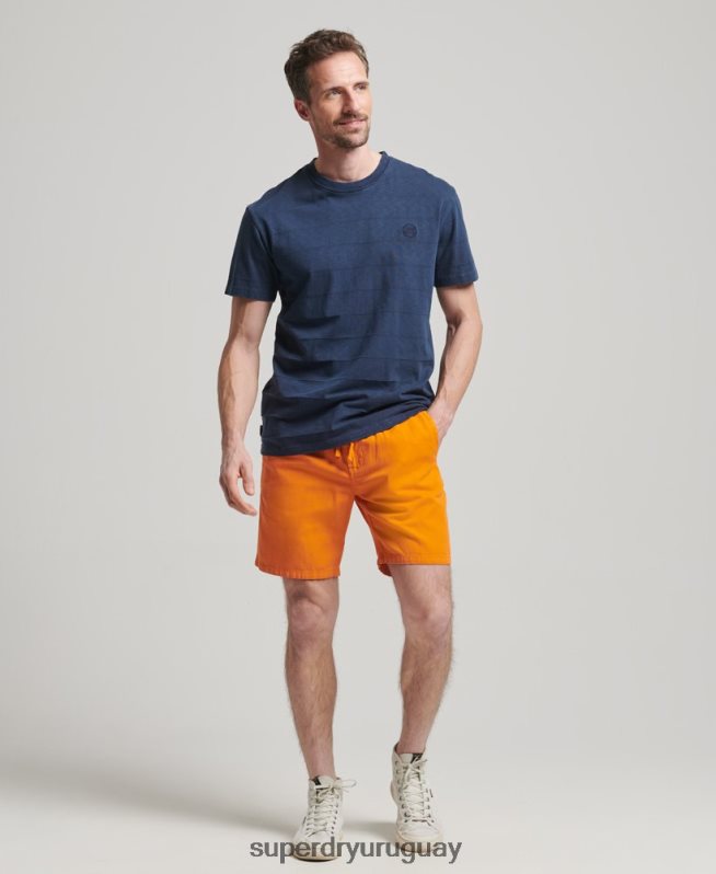 uy Superdry hombres shorts vintage sobreteñidos naranja DT2N8Z299 ropa