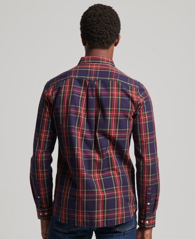 uy Superdry hombres camisa clásica con botones de Londres verde DT2N8Z165 ropa