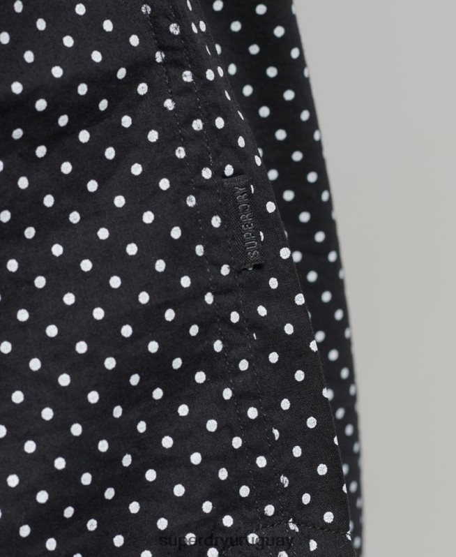 uy Superdry hombres camisa con estampado completo negro DT2N8Z230 ropa