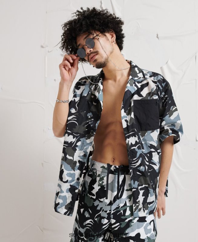 uy Superdry hombres camisa de distopía de energía multi DT2N8Z220 ropa