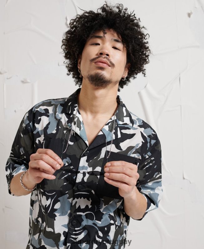 uy Superdry hombres camisa de distopía de energía multi DT2N8Z220 ropa