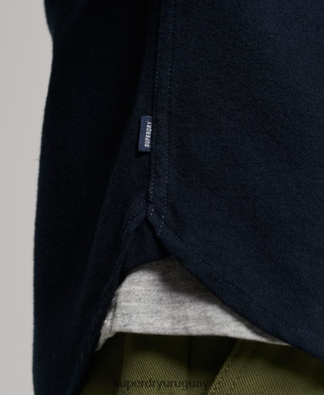 uy Superdry hombres camisa de franela trailsman de algodón orgánico Armada DT2N8Z179 ropa