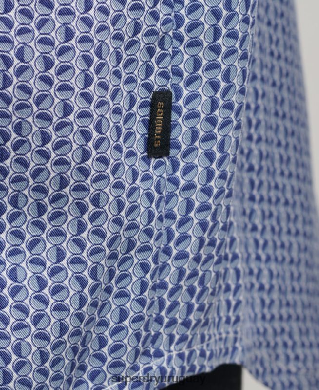 uy Superdry hombres camisa de los 70 azul DT2N8Z180 ropa