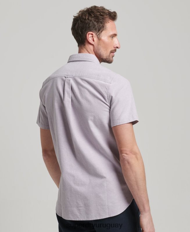uy Superdry hombres camisa de manga corta púrpura DT2N8Z129 ropa