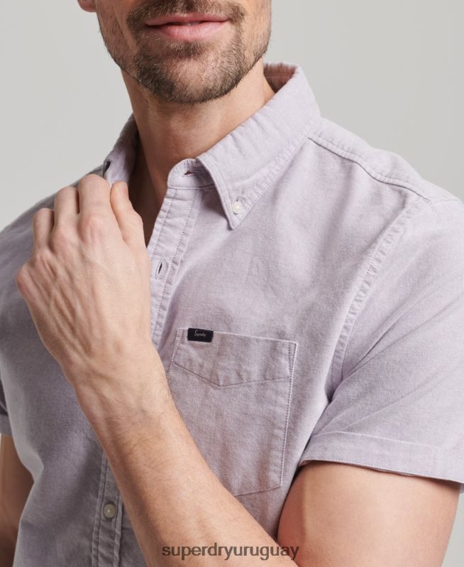 uy Superdry hombres camisa de manga corta púrpura DT2N8Z129 ropa