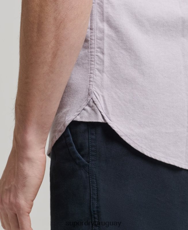 uy Superdry hombres camisa de manga corta púrpura DT2N8Z129 ropa
