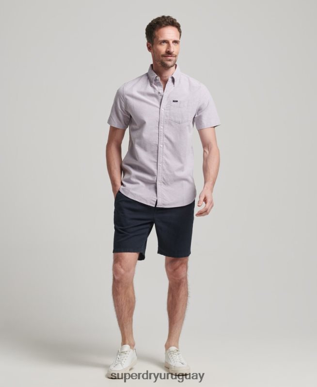 uy Superdry hombres camisa de manga corta púrpura DT2N8Z129 ropa