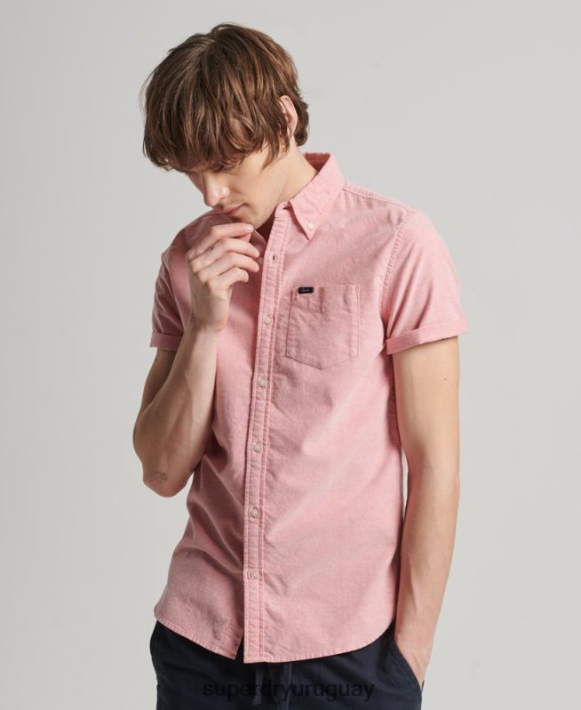 uy Superdry hombres camisa de manga corta rojo DT2N8Z131 ropa