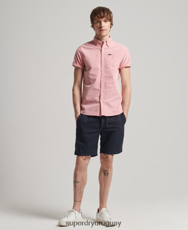 uy Superdry hombres camisa de manga corta rojo DT2N8Z131 ropa