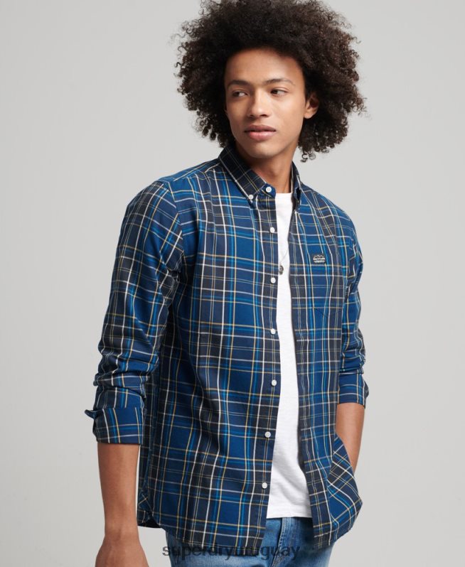 uy Superdry hombres camisa de vestir a cuadros Armada DT2N8Z171 ropa