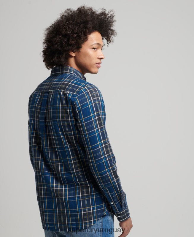 uy Superdry hombres camisa de vestir a cuadros Armada DT2N8Z171 ropa