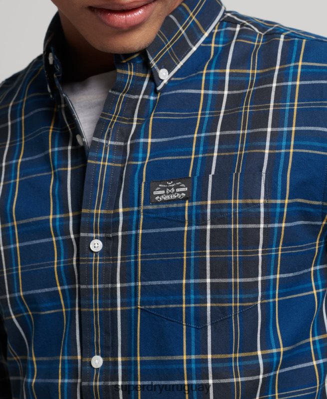 uy Superdry hombres camisa de vestir a cuadros Armada DT2N8Z171 ropa