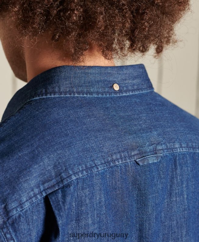 uy Superdry hombres camisa índigo de ropa de trabajo Armada DT2N8Z238 ropa