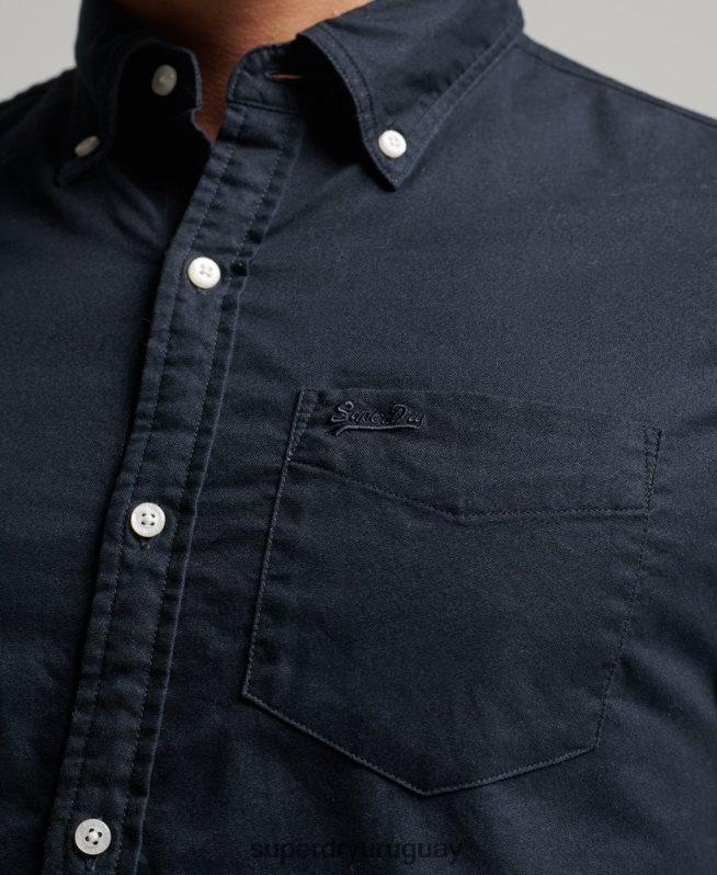 uy Superdry hombres camisa oxford lavada Armada DT2N8Z181 ropa