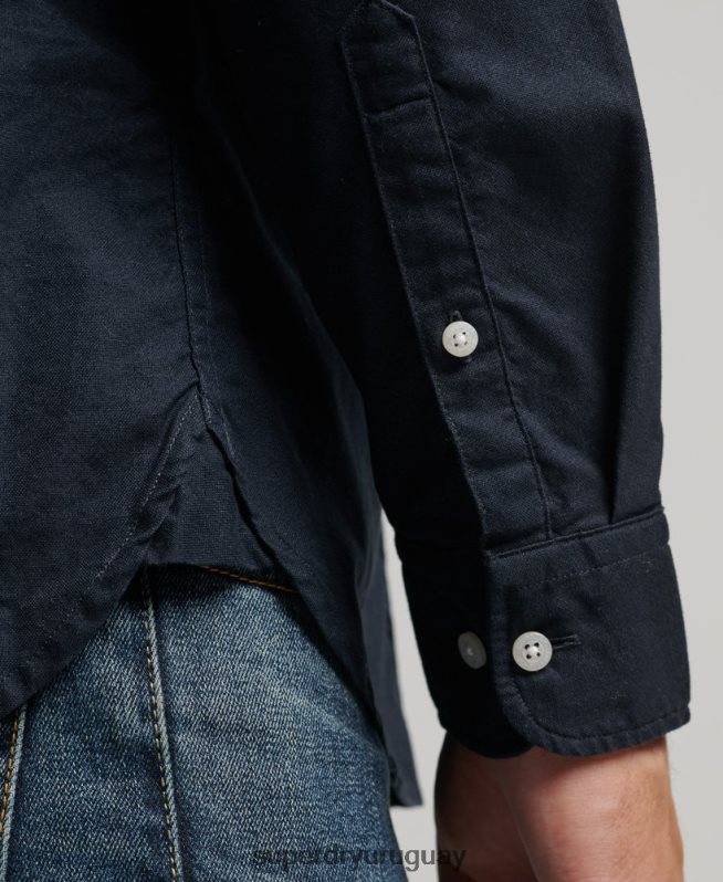 uy Superdry hombres camisa oxford lavada Armada DT2N8Z181 ropa