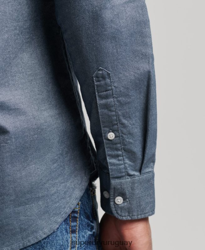 uy Superdry hombres camisa oxford vintage de algodón orgánico Armada DT2N8Z185 ropa