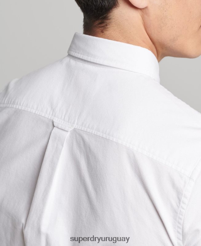 uy Superdry hombres camisa oxford vintage de algodón orgánico blanco DT2N8Z212 ropa