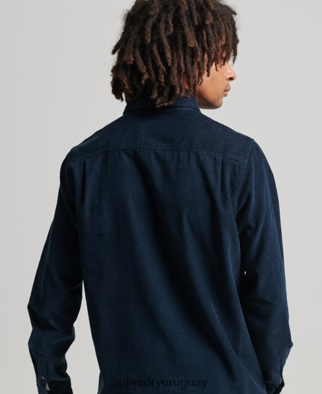 uy Superdry hombres camisa trailsman de pana Armada DT2N8Z229 ropa