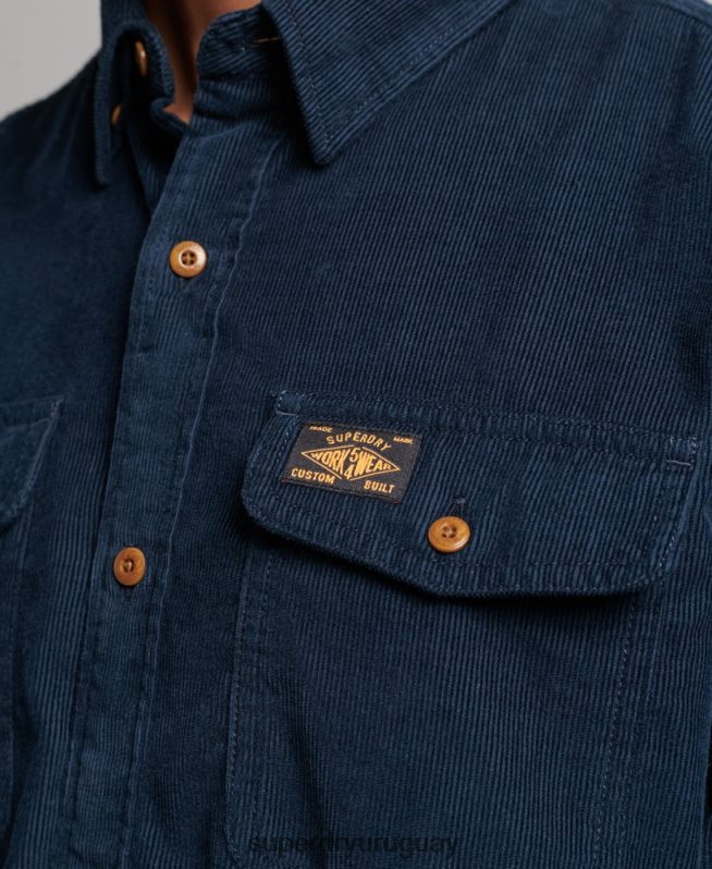 uy Superdry hombres camisa trailsman de pana Armada DT2N8Z229 ropa