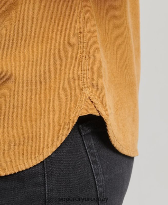 uy Superdry hombres camisa trailsman de pana amarillo DT2N8Z227 ropa