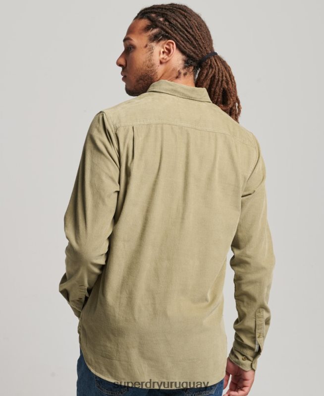 uy Superdry hombres camisa trailsman de pana broncearse DT2N8Z234 ropa